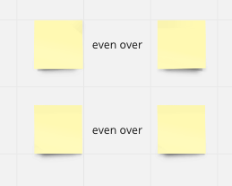 [sticky note] even over [sticky note]